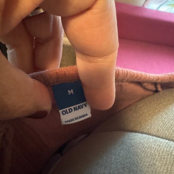 Old Navy Mauve Puff-Sleeve Gauze Midi Dress – Size M - Picture 5 of 5